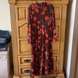 Free People Retro Romance Midi Dress (L)